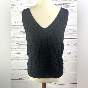 Women’s Black Sweater Tank Top